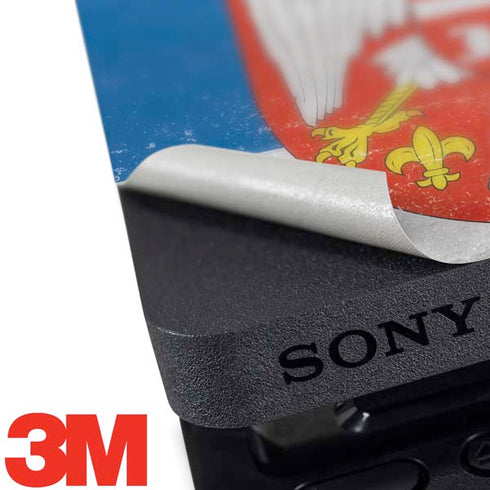 Serbia Flag Distressed PS4 Slim Bundle Skin