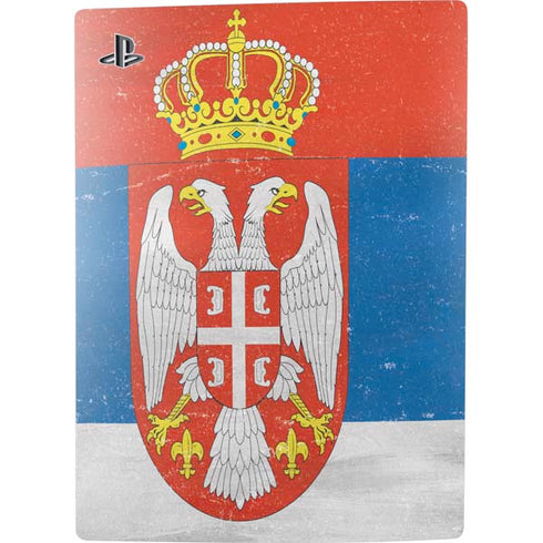 Serbia Flag Distressed PS5 Console Skin