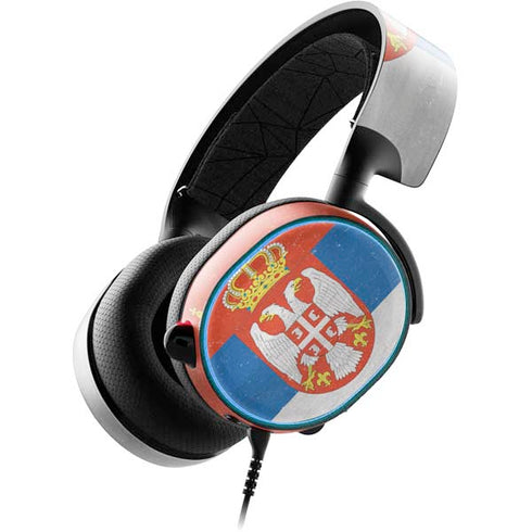Serbia Flag Distressed SteelSeries Arctis 3 Skin