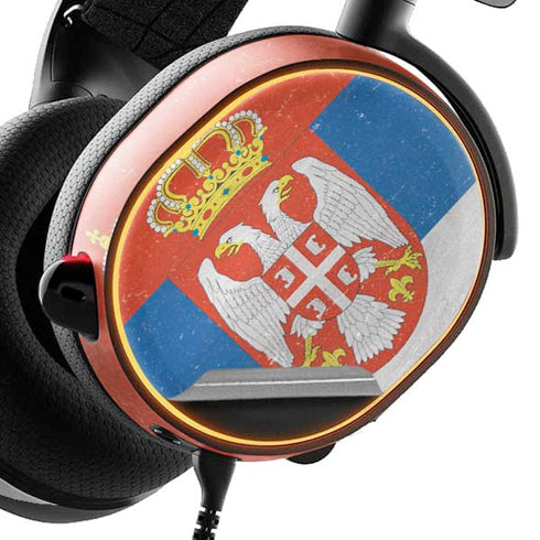 Serbia Flag Distressed SteelSeries Arctis 3 Skin