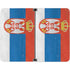 Serbia Flag Distressed Surface Duo Skin