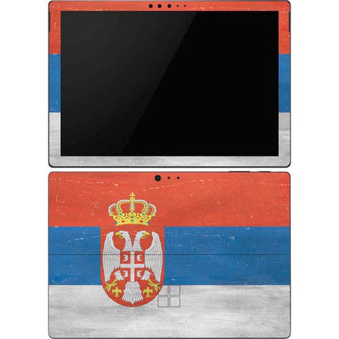 Serbia Flag Distressed Surface Pro 6 Skin