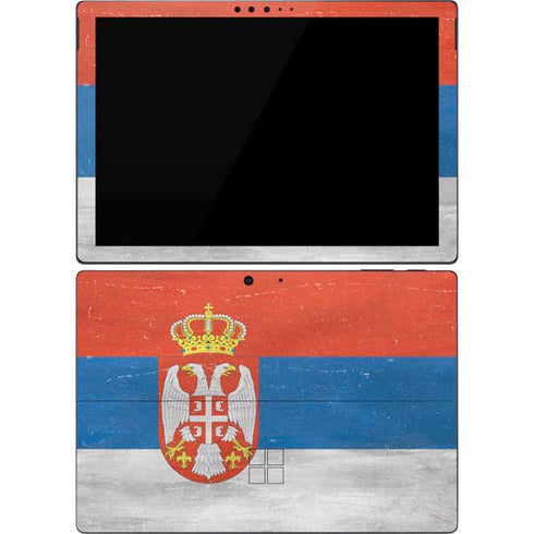 Serbia Flag Distressed Surface Pro 7 Skin