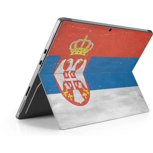 Serbia Flag Distressed Surface Pro 8 Skin