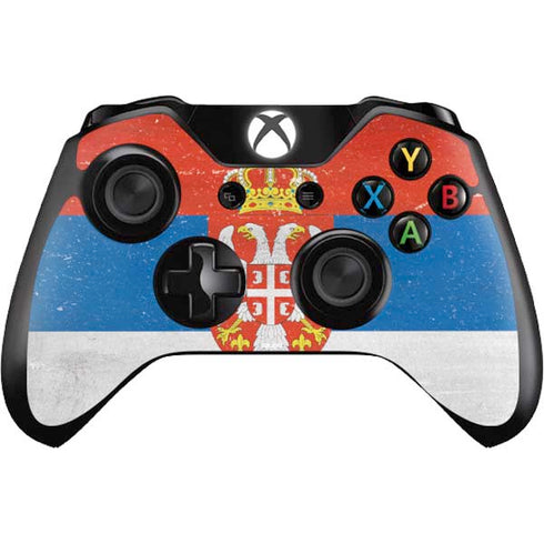 Serbia Flag Distressed Xbox One Controller Skin