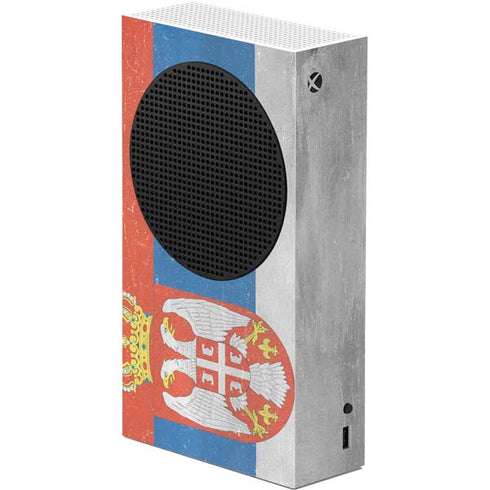 Serbia Flag Distressed Xbox Series S Console Skin