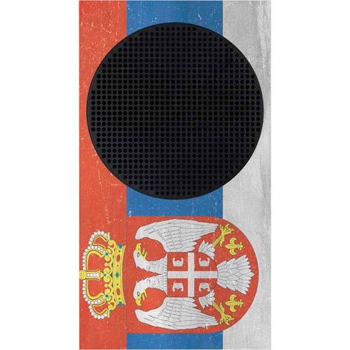 Serbia Flag Distressed Xbox Series S Console Skin