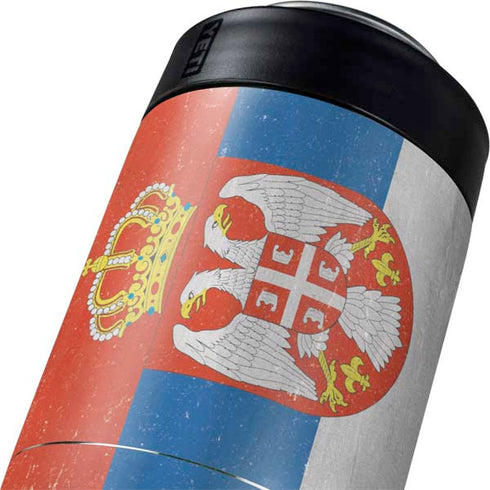 Serbia Flag Distressed Yeti Colster Can Insulator Skin