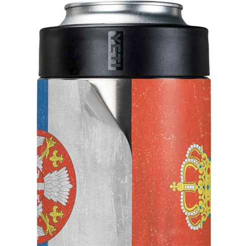Serbia Flag Distressed Yeti Colster Can Insulator Skin