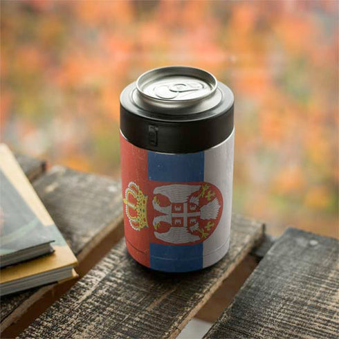 Serbia Flag Distressed Yeti Colster Can Insulator Skin