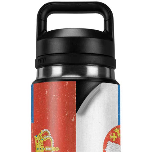 Serbia Flag Distressed YETI Rambler 26oz Bottle Skin