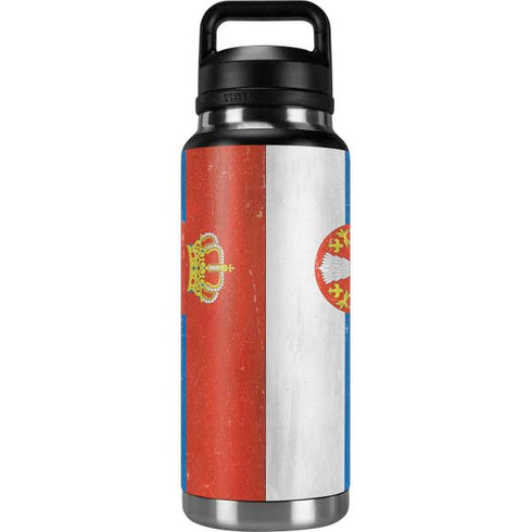 Serbia Flag Distressed YETI Rambler 36oz Bottle Skin