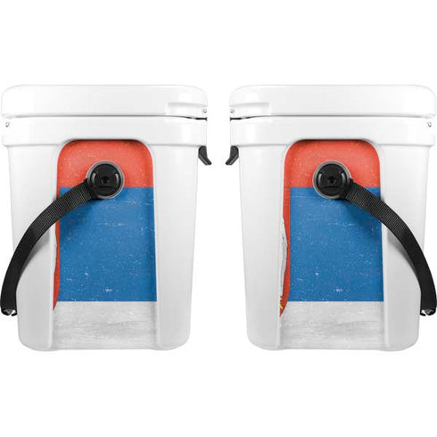 Serbia Flag Distressed YETI Roadie 24 Hard Cooler Skin