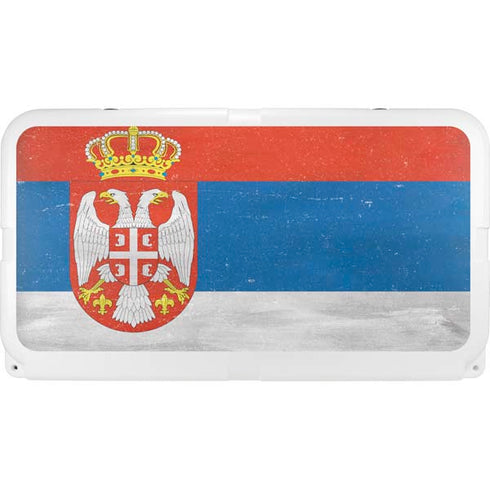 Serbia Flag Distressed YETI Tundra 75 Hard Cooler Skin