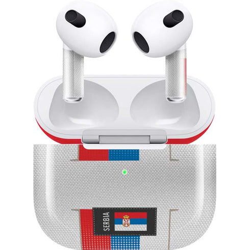 Serbia Soccer Flag Apple AirPods (3rd Gen 2021) Skin