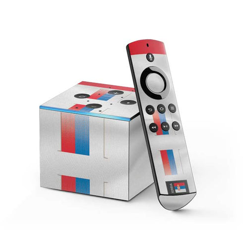 Serbia Soccer Flag Fire TV Cube Skin