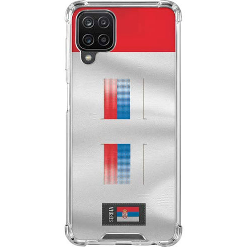 Serbia Soccer Flag Galaxy A12 Clear Case