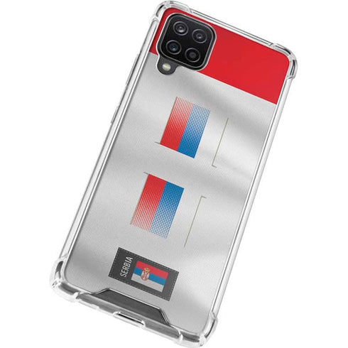 Serbia Soccer Flag Galaxy A12 Clear Case