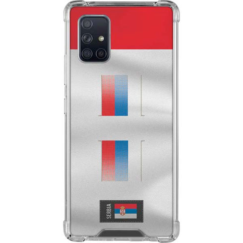 Serbia Soccer Flag Galaxy A71 5G Clear Case