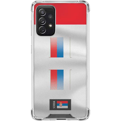 Serbia Soccer Flag Galaxy A72 5G Clear Case
