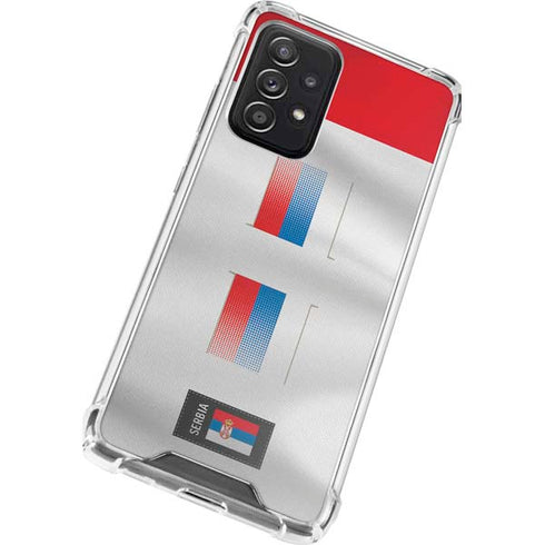Serbia Soccer Flag Galaxy A72 5G Clear Case