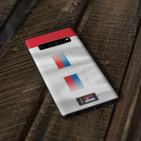 Serbia Soccer Flag Galaxy S10 Skin