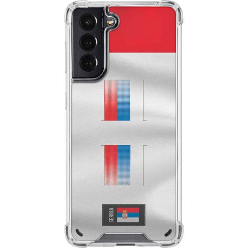 Serbia Soccer Flag Galaxy S21 5G Clear Case