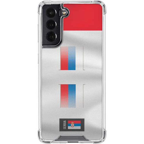 Serbia Soccer Flag Galaxy S22 Clear Case