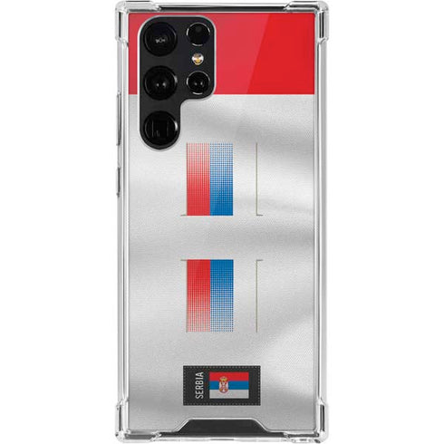 Serbia Soccer Flag Galaxy S22 Ultra Clear Case