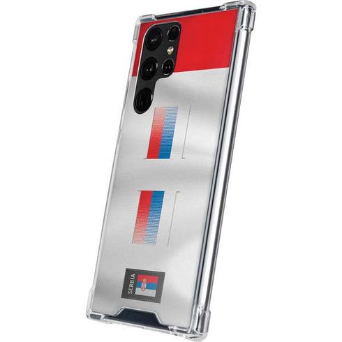 Serbia Soccer Flag Galaxy S22 Ultra Clear Case