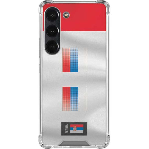 Serbia Soccer Flag Galaxy S23 Clear Case