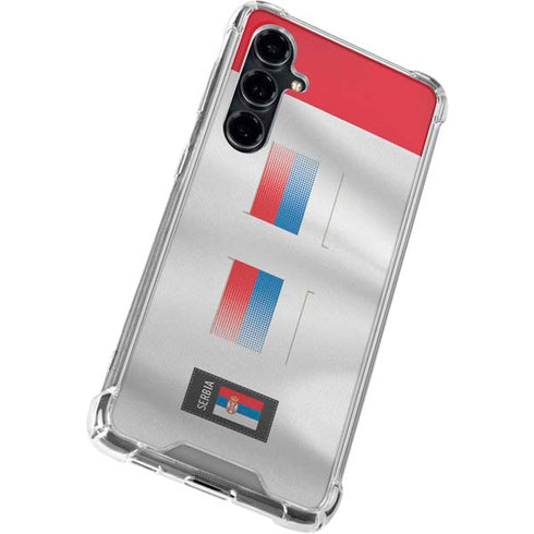 Serbia Soccer Flag Galaxy S23 FE Clear Case