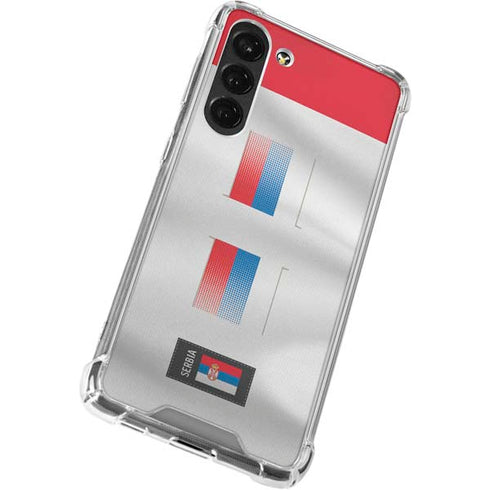 Serbia Soccer Flag Galaxy S23 Plus Clear Case