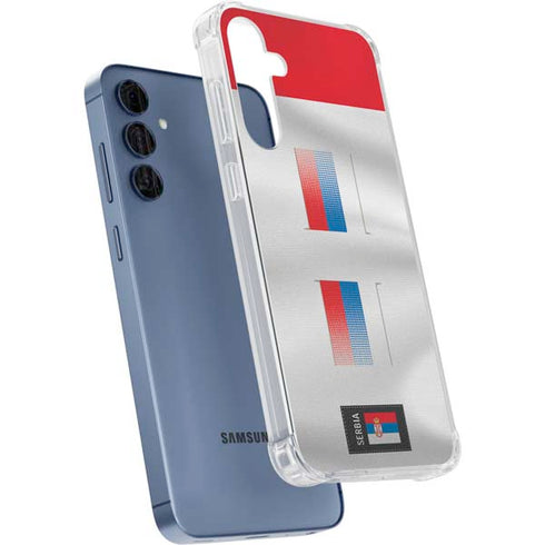 Serbia Soccer Flag Galaxy S24 Clear Case