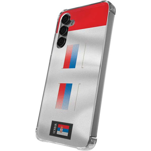 Serbia Soccer Flag Galaxy S24 Plus Clear Case