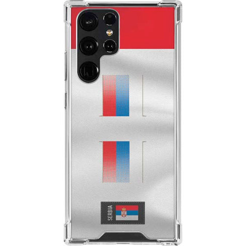 Serbia Soccer Flag Galaxy S24 Ultra Clear Case