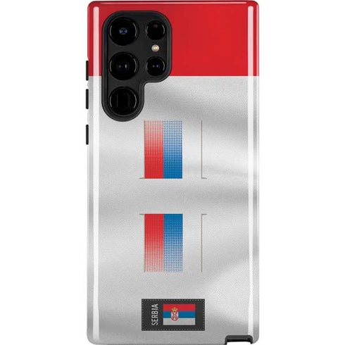 Serbia Soccer Flag Galaxy S24 Ultra Impact Case
