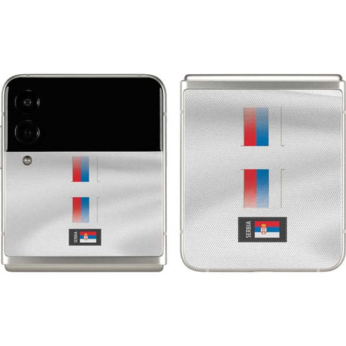 Serbia Soccer Flag Galaxy Z Flip3 5G Skin