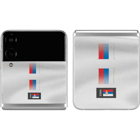 Serbia Soccer Flag Galaxy Z Flip4 5G Skin