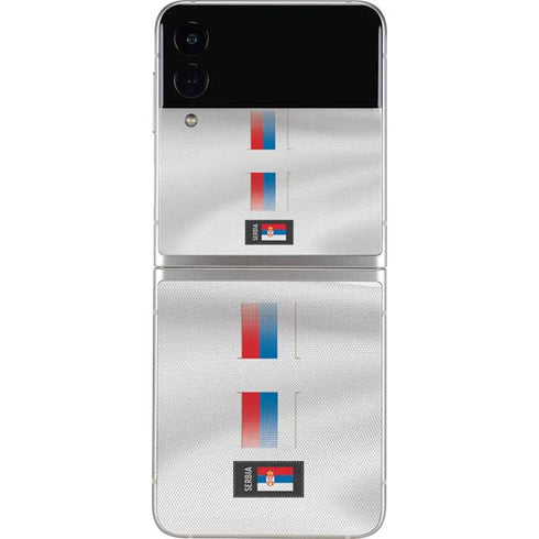 Serbia Soccer Flag Galaxy Z Flip4 5G Skin