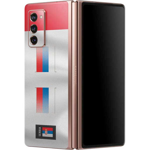 Serbia Soccer Flag Galaxy Z Fold2 5G Skin