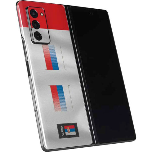 Serbia Soccer Flag Galaxy Z Fold2 5G Skin