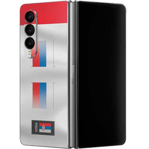 Serbia Soccer Flag Galaxy Z Fold4 5G Skin