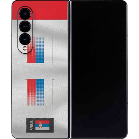 Serbia Soccer Flag Galaxy Z Fold4 5G Skin