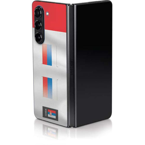Serbia Soccer Flag Galaxy Z Fold5 5G Skin