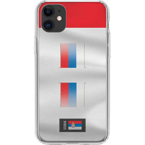 Serbia Soccer Flag iPhone 11 Clear Case