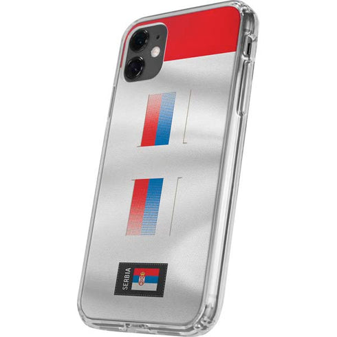 Serbia Soccer Flag iPhone 11 Clear Case