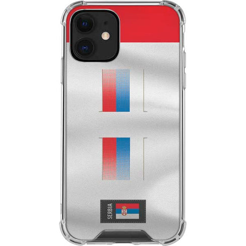 Serbia Soccer Flag iPhone 12 Clear Case