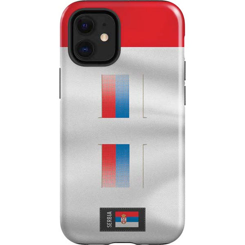 Serbia Soccer Flag iPhone 12 Mini Impact Case