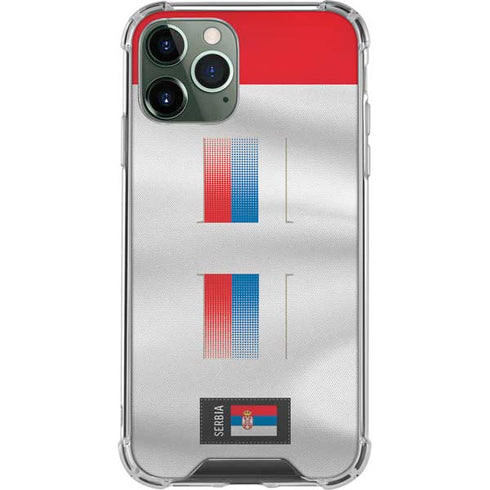 Serbia Soccer Flag iPhone 12 Pro Clear Case